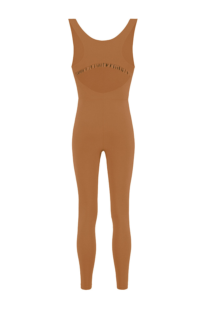 ARIANA - COMPRESSIVE JUMPSUIT W/ RUFFLE BACK - 12