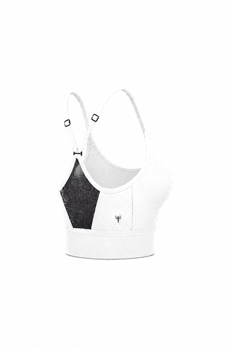DEBORAH - CROSS BACK MESH DETAIL SPORTS BRA - 19