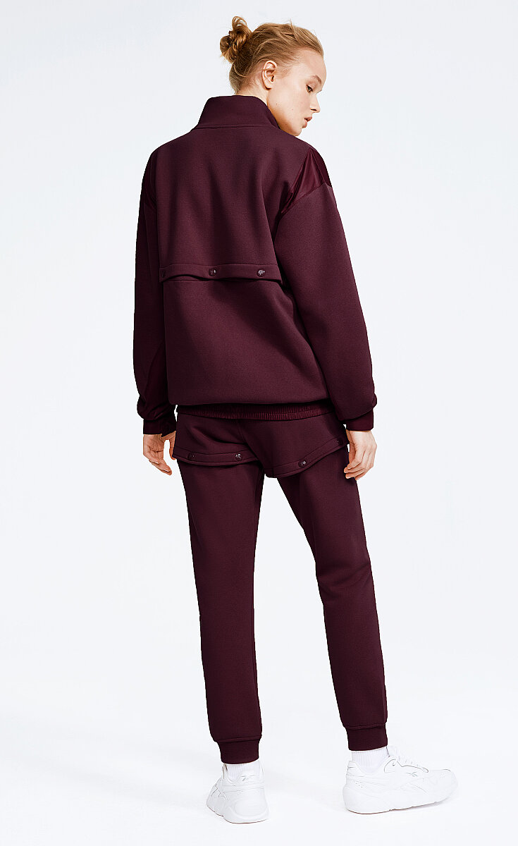 ELLIOT - FLEECE ÇEYREK FERMUARLI CROPPABLE EŞOFMAN ÜST - 6