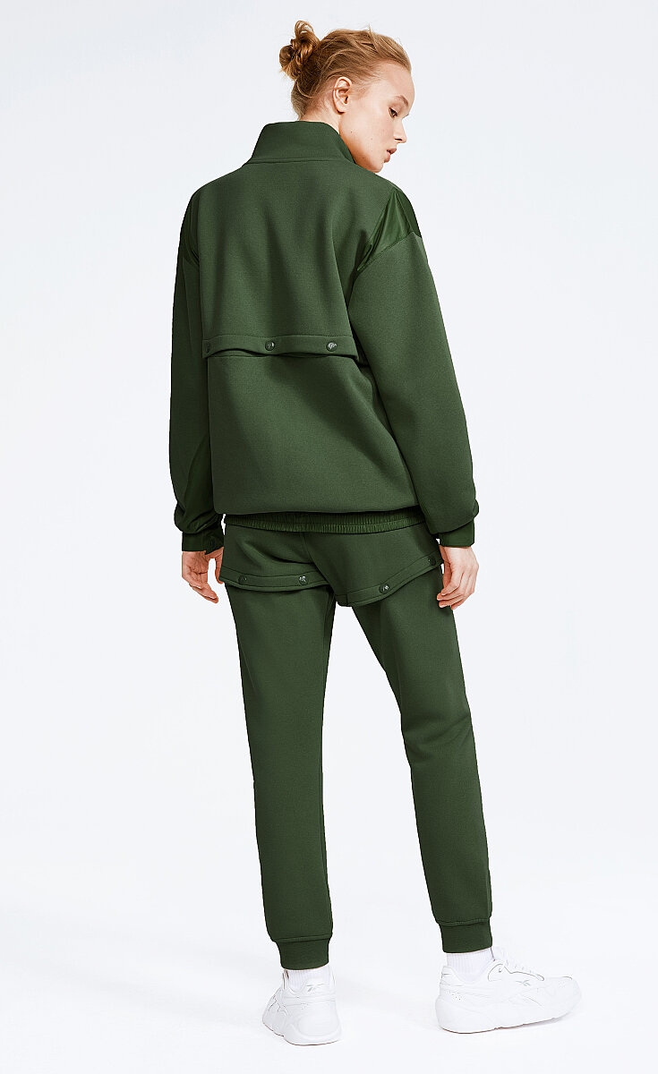 ELLIOT - FLEECE ÇEYREK FERMUARLI CROPPABLE EŞOFMAN ÜST - 8