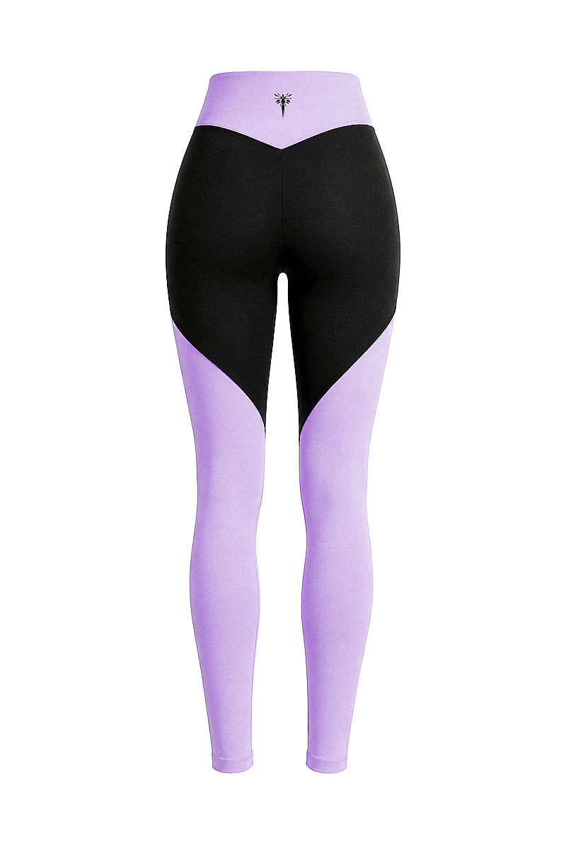 EVELYN - CROSSOVER WAIST COLORBLOCK LEGGINGS - 15