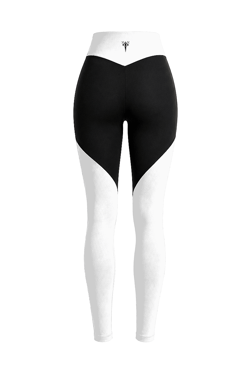 EVELYN - CROSSOVER WAIST COLORBLOCK LEGGINGS - 18