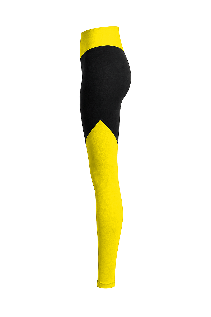 EVELYN - CROSSOVER WAIST COLORBLOCK LEGGINGS - 5