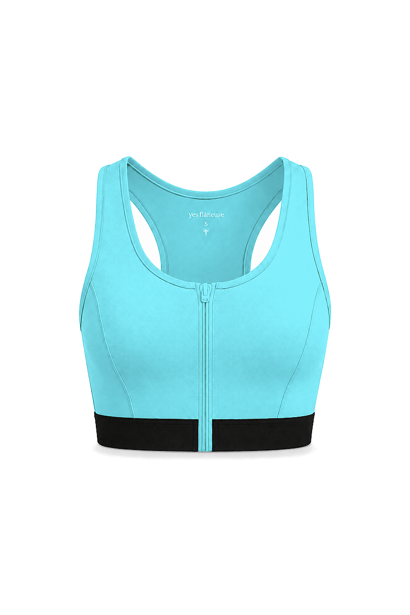 JASMINE - ZIP-UP FRONT DETAIL SPORTS BRA - 12