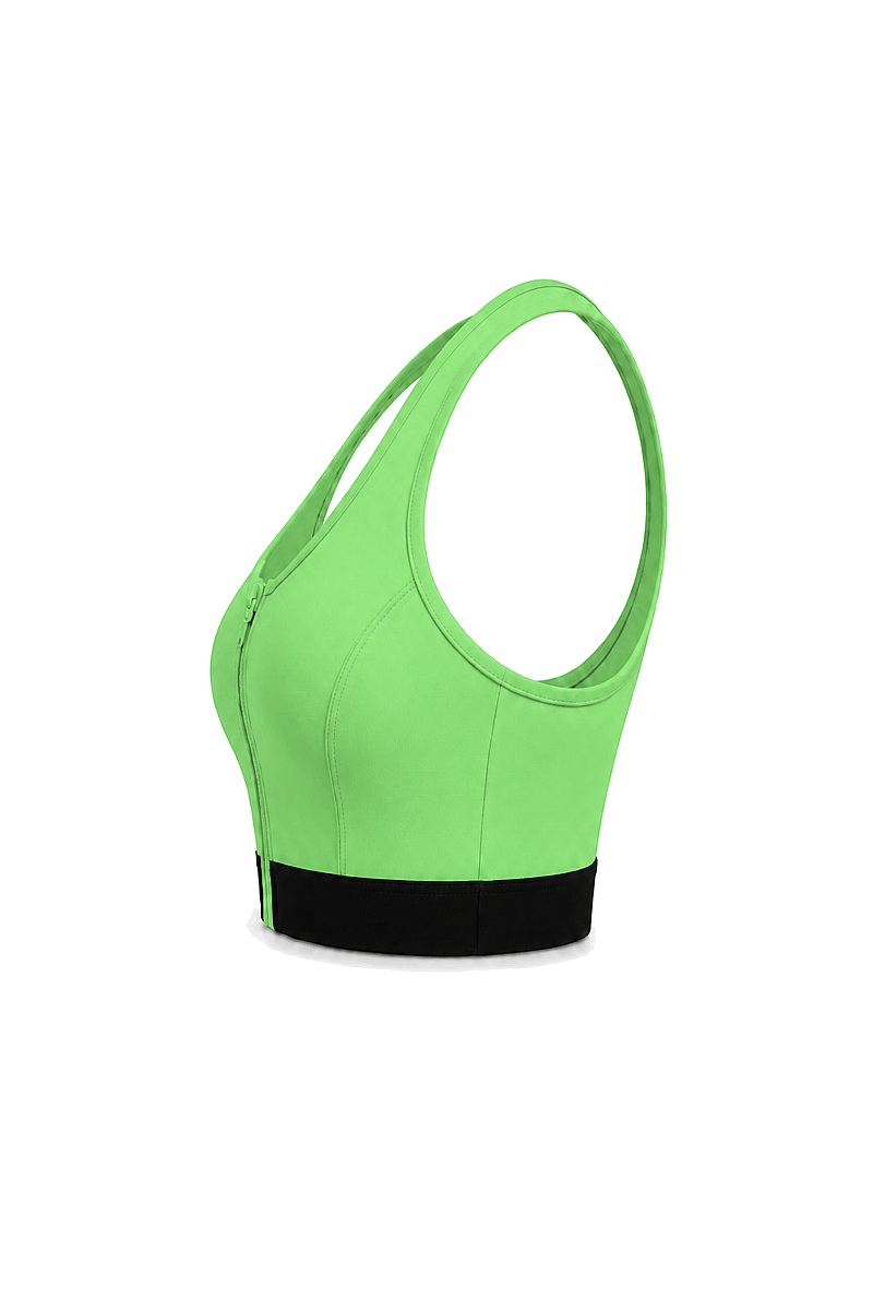 JASMINE - ZIP-UP FRONT DETAIL SPORTS BRA - 4