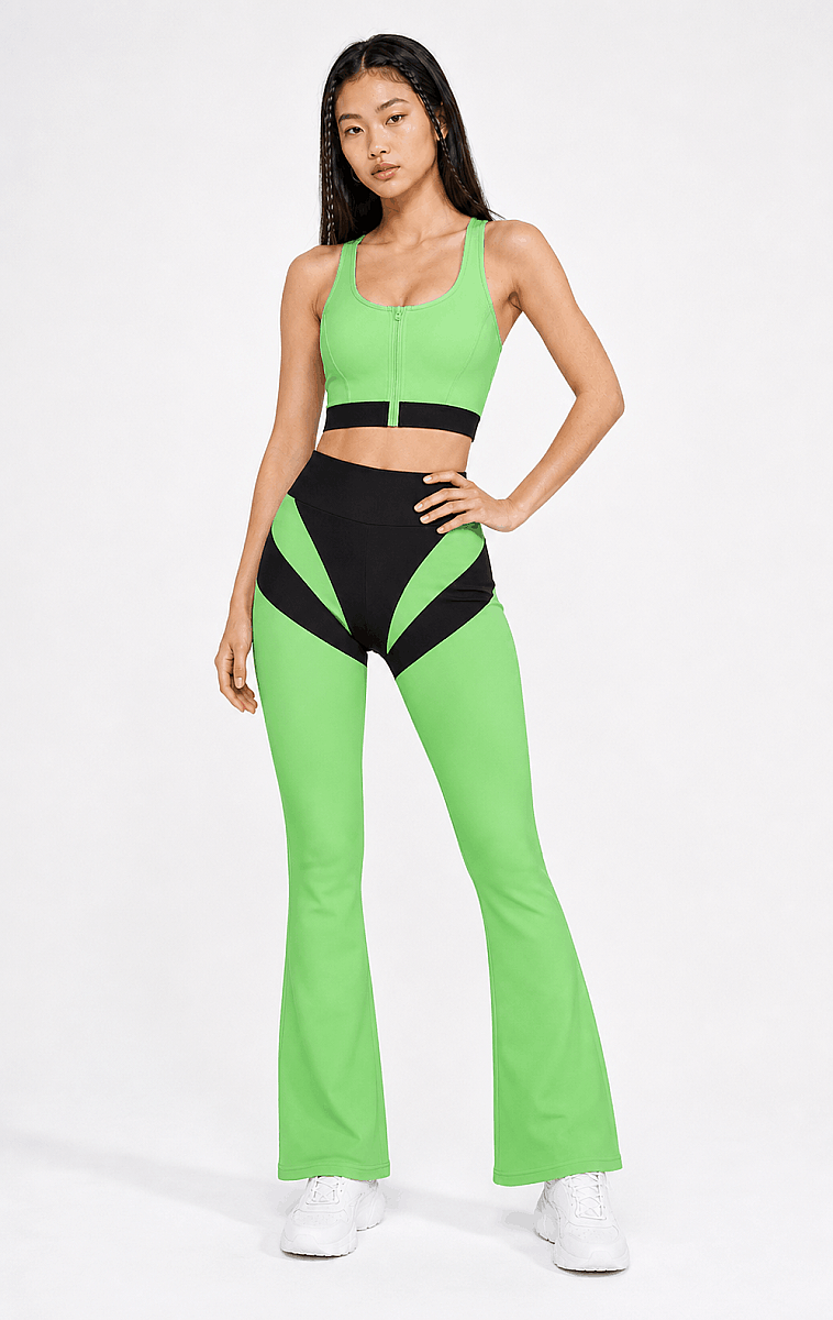 JASMINE - ZIP-UP FRONT DETAIL SPORTS BRA - 