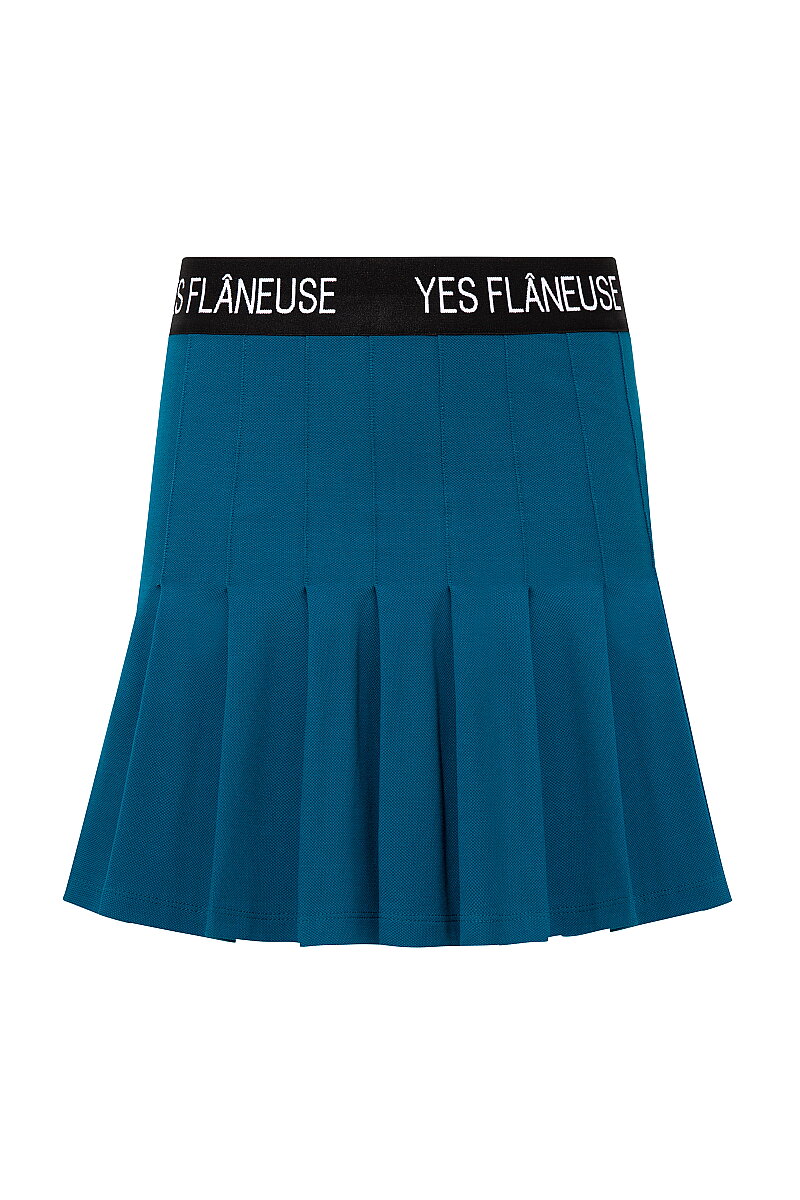 LAVINIA - LOGO ELASTIC PLEATED SKIRT - 5