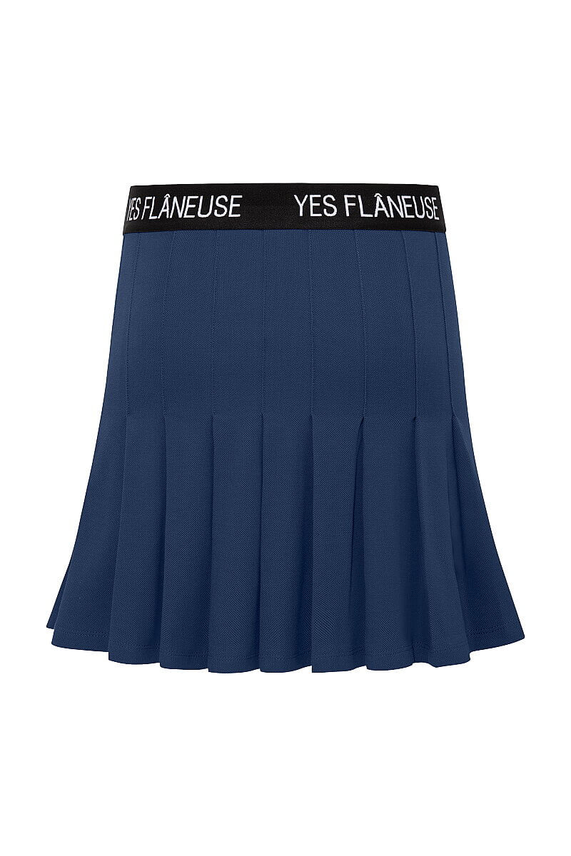 LAVINIA - LOGO ELASTIC PLEATED SKIRT - 10