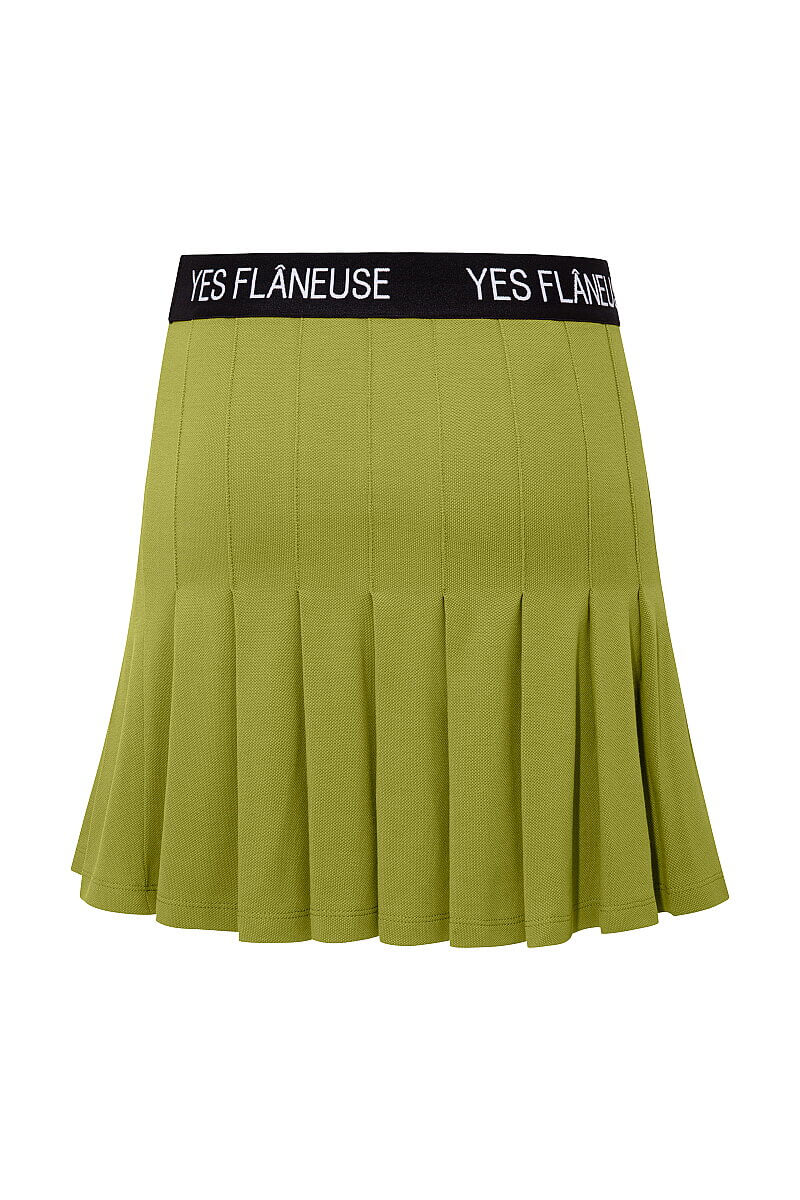 LAVINIA - LOGO ELASTIC PLEATED SKIRT - 15