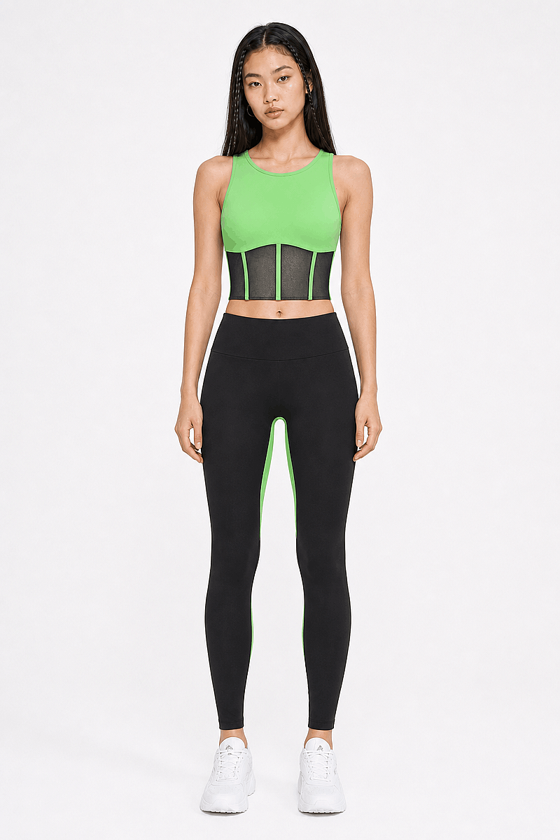 MARY - CORSET DETAIL SPORTS BRA - 