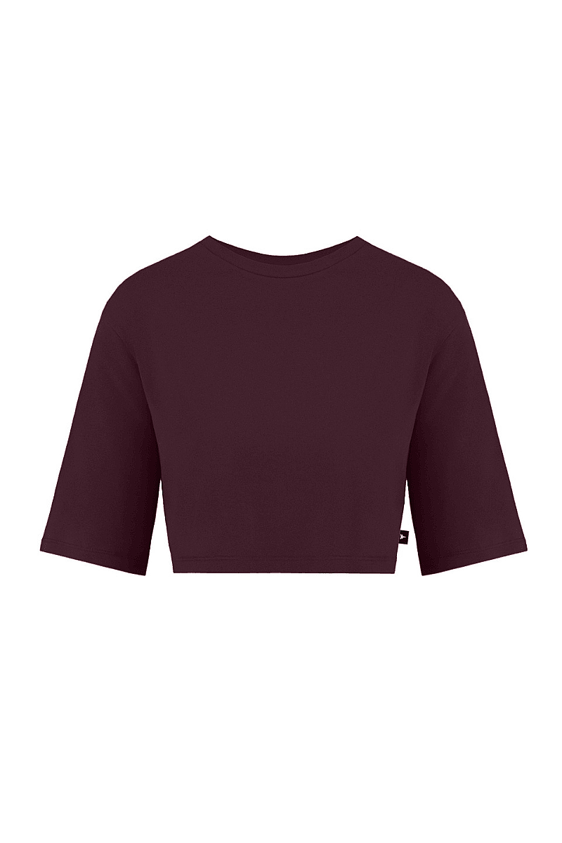MONROE - BİSİKLET YAKA BASIC CROP T-SHIRT - 1