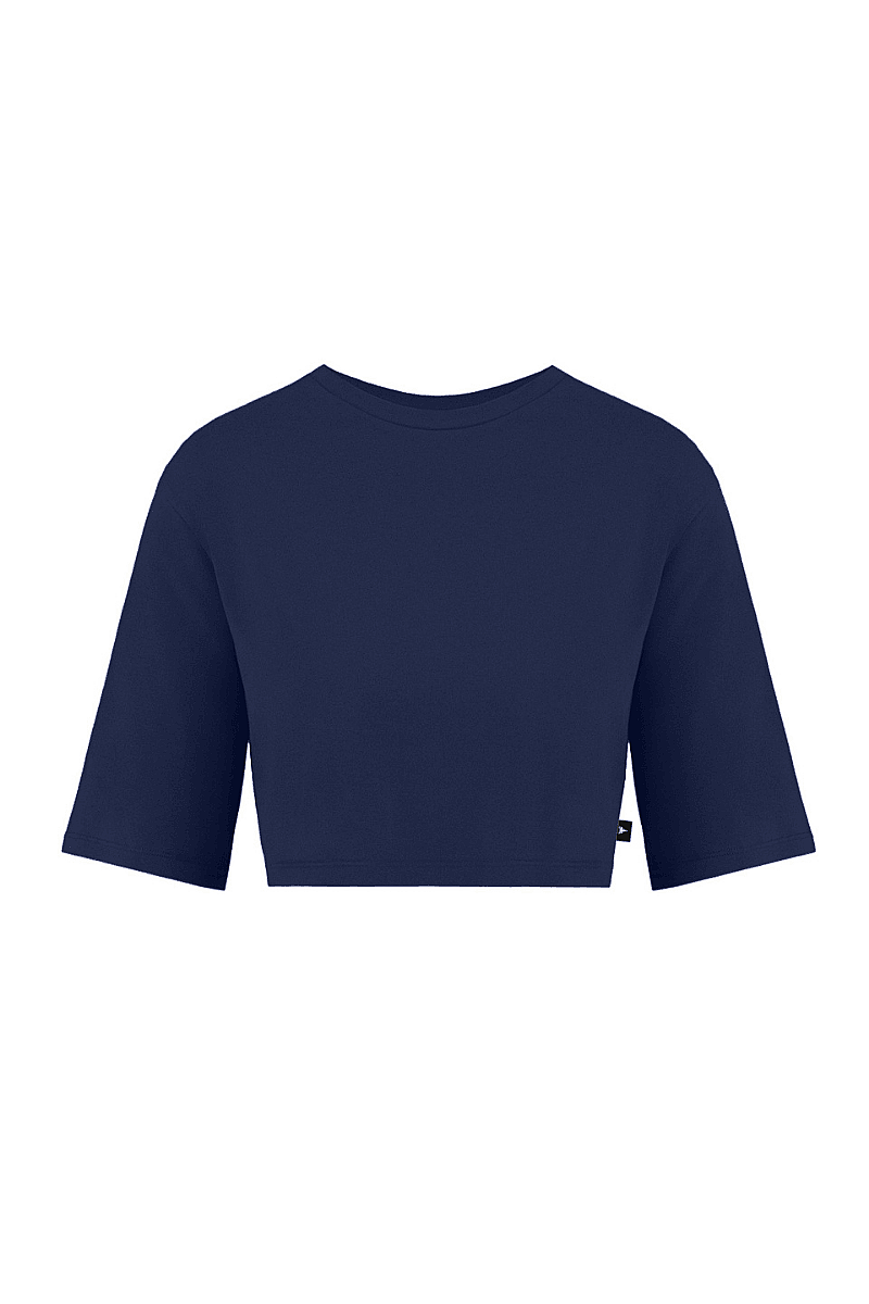 MONROE - BİSİKLET YAKA BASIC CROP T-SHIRT - 6