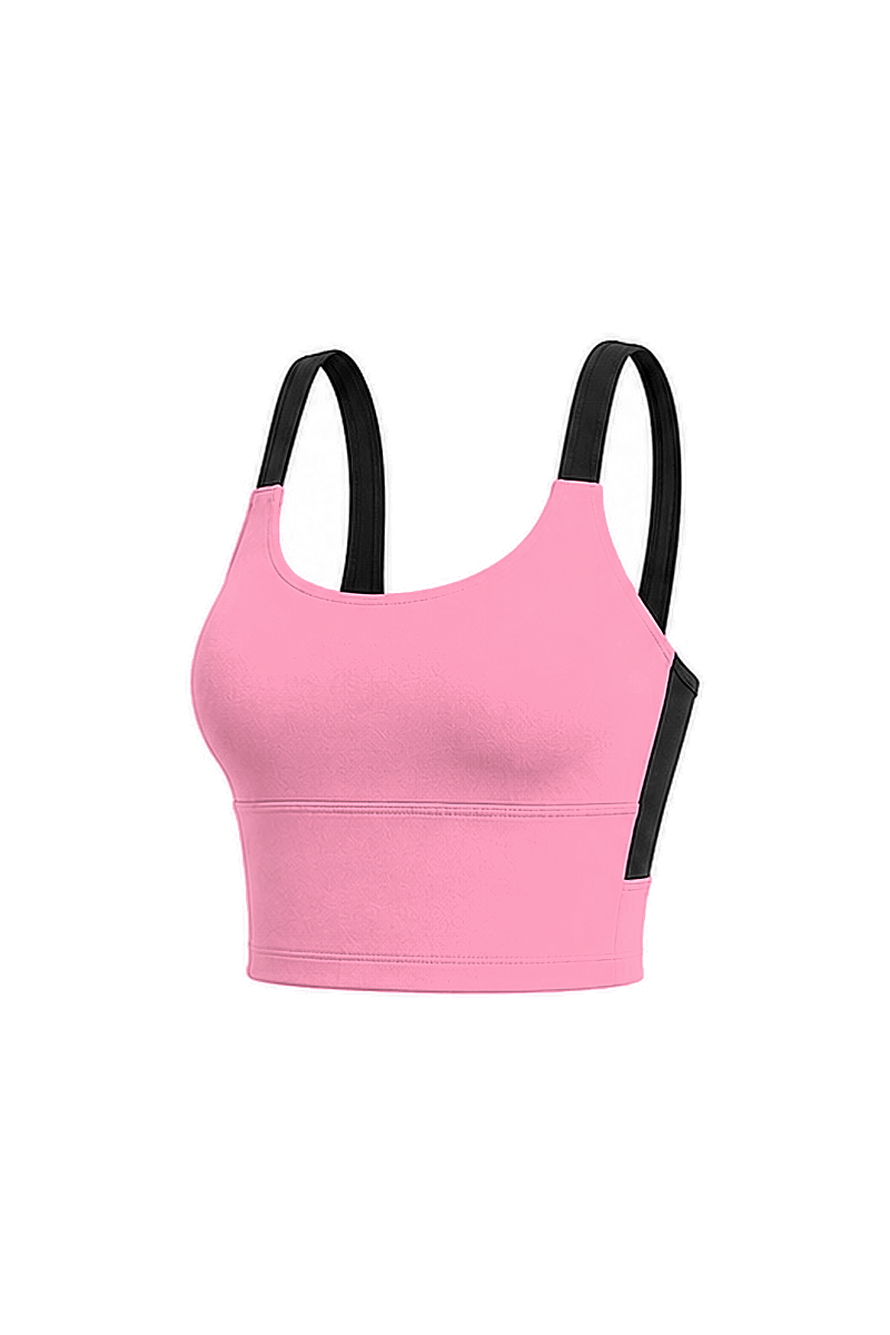 NAYLA - SCOOP NECK COLORBLOCK SPORTS BRA - 8