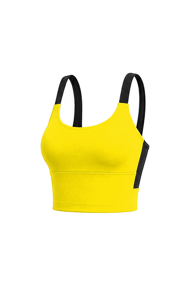 NAYLA - SCOOP NECK COLORBLOCK SPORTS BRA - 12