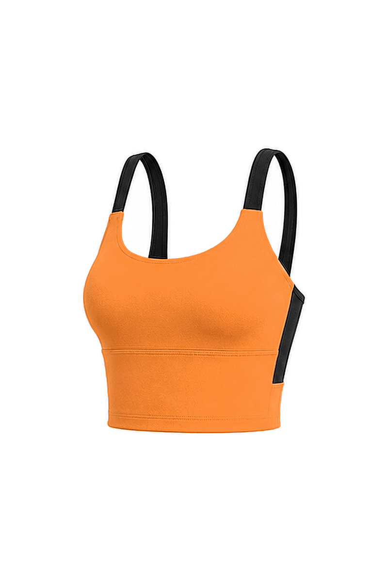NAYLA - SCOOP NECK COLORBLOCK SPORTS BRA - 20