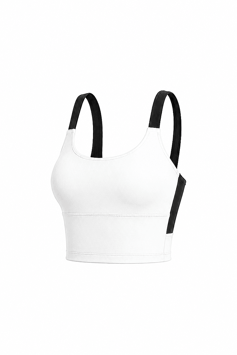 NAYLA - SCOOP NECK COLORBLOCK SPORTS BRA - 28