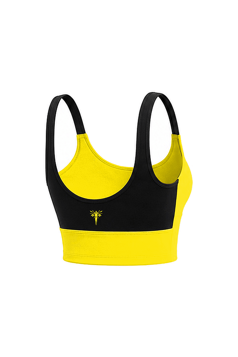 NAYLA - SCOOP NECK COLORBLOCK SPORTS BRA - 14