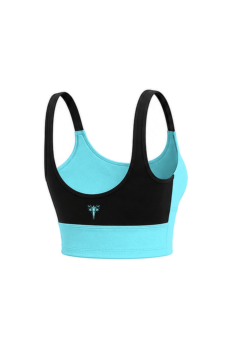 NAYLA - SCOOP NECK COLORBLOCK SPORTS BRA - 18
