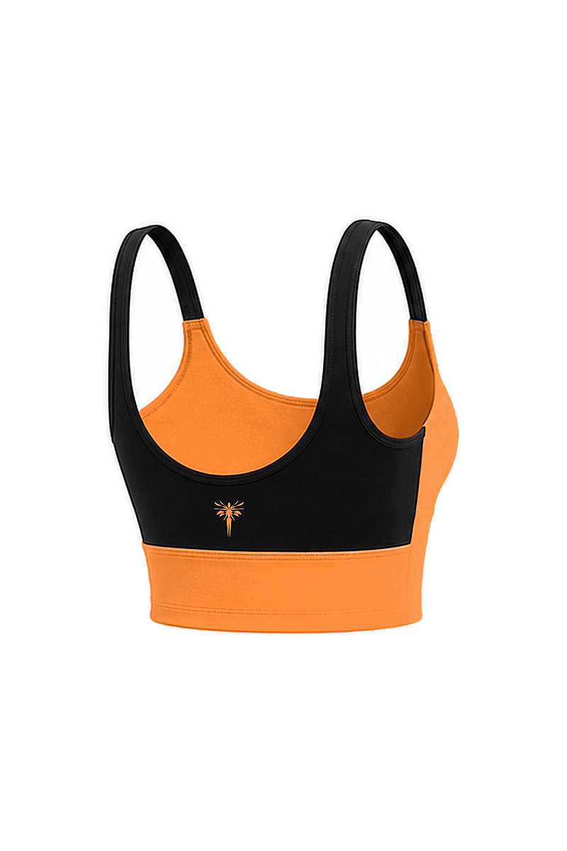 NAYLA - SCOOP NECK COLORBLOCK SPORTS BRA - 22
