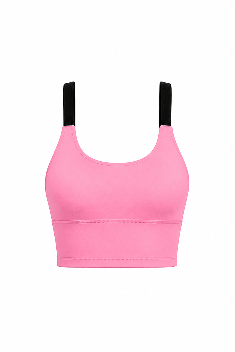 NAYLA - SCOOP NECK COLORBLOCK SPORTS BRA - 7