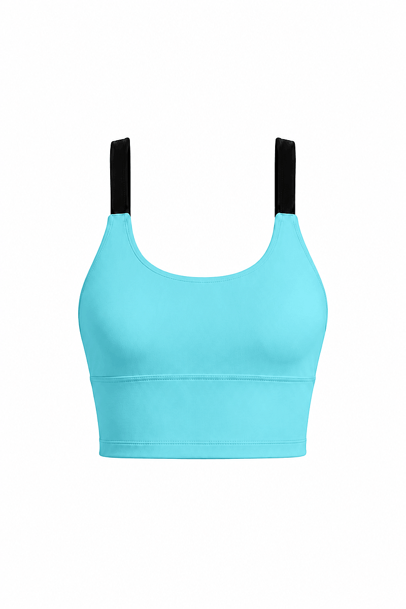 NAYLA - SCOOP NECK COLORBLOCK SPORTS BRA - 15