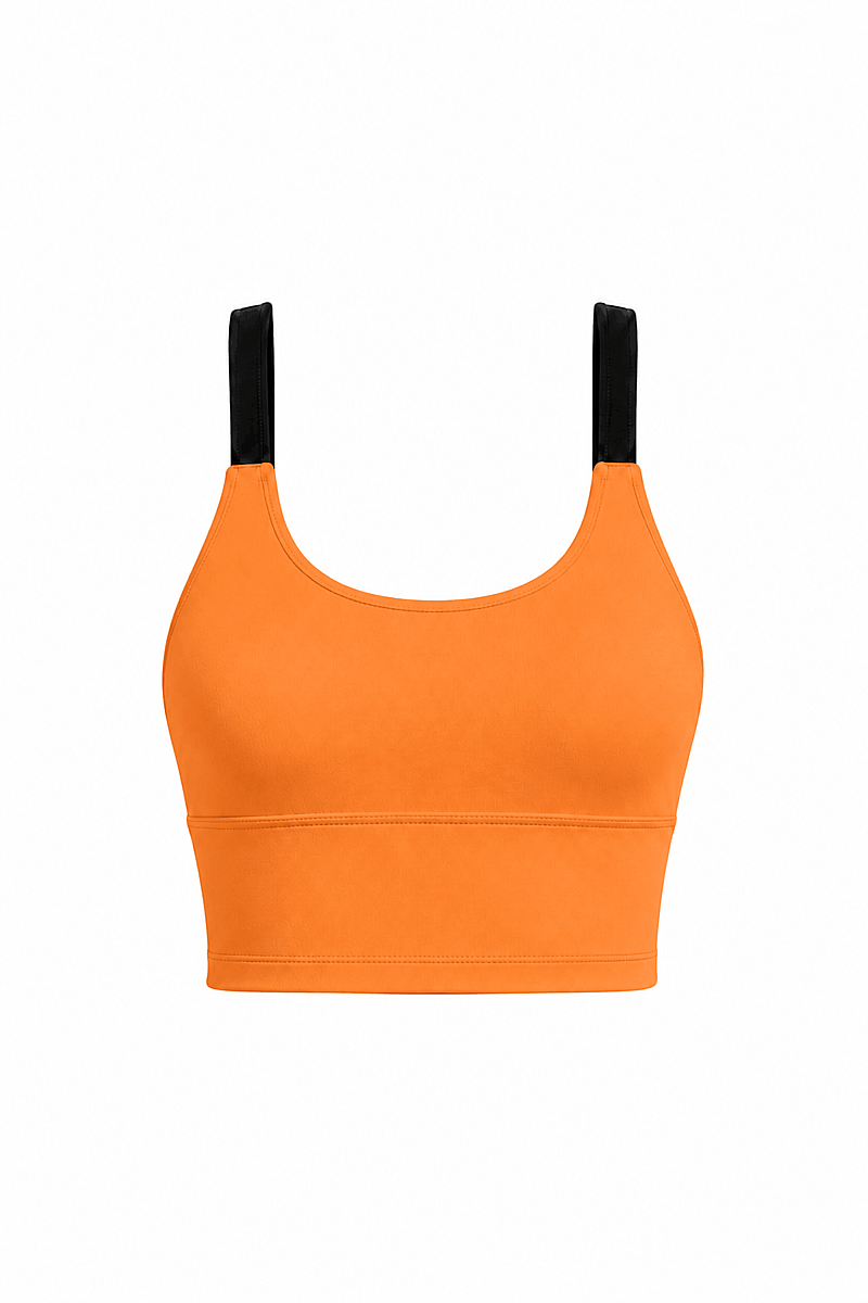 NAYLA - SCOOP NECK COLORBLOCK SPORTS BRA - 19