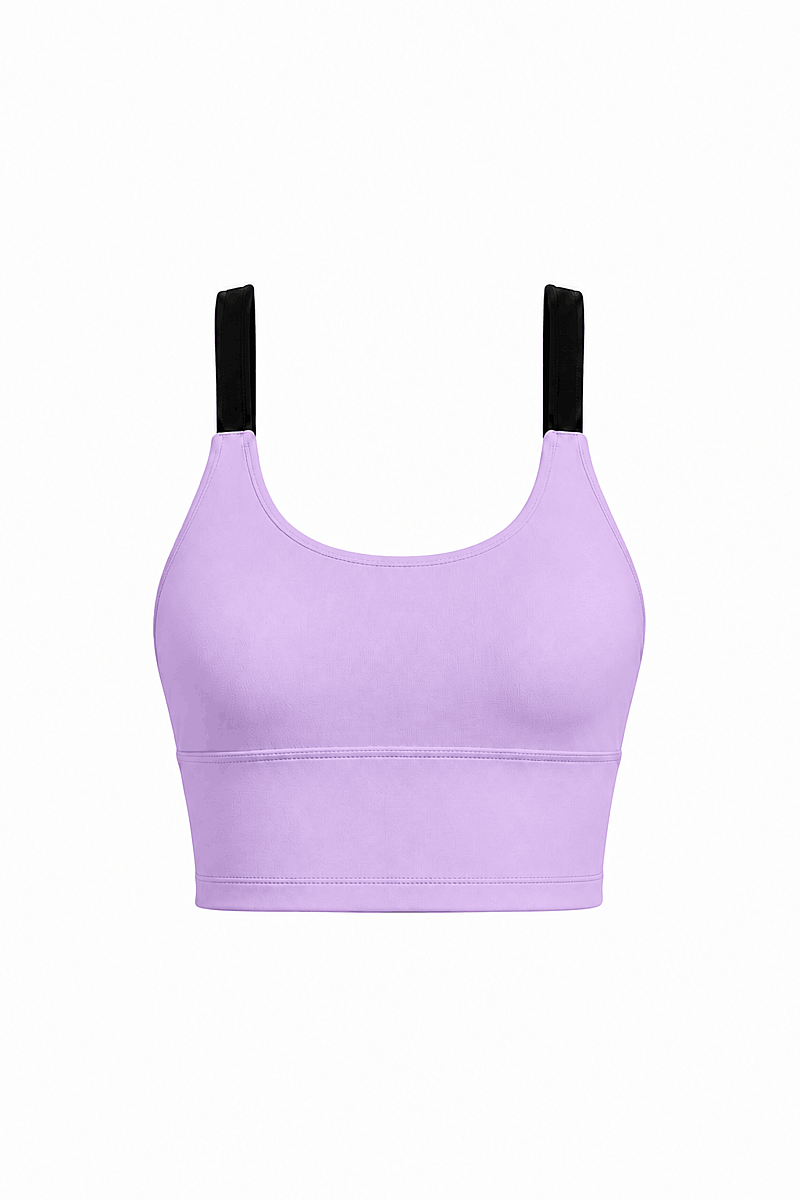 NAYLA - SCOOP NECK COLORBLOCK SPORTS BRA - 23