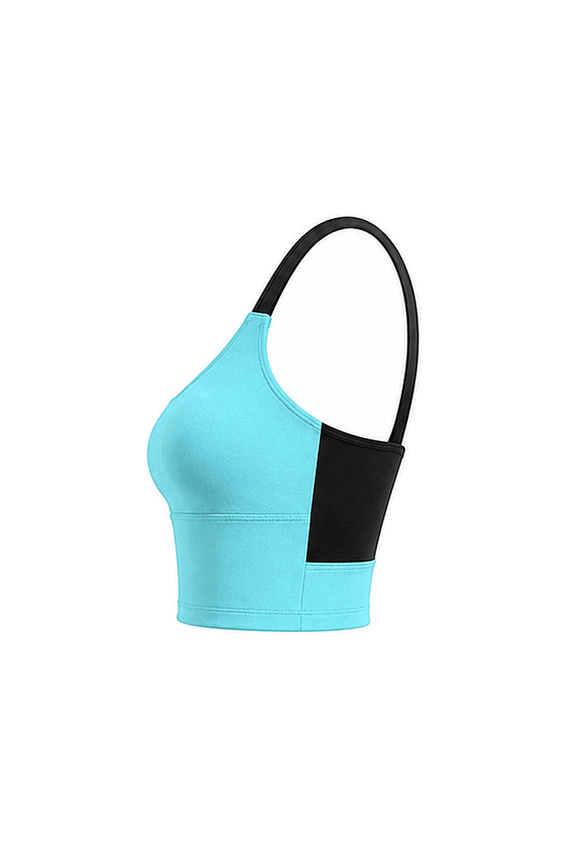 NAYLA - SCOOP NECK COLORBLOCK SPORTS BRA - 17