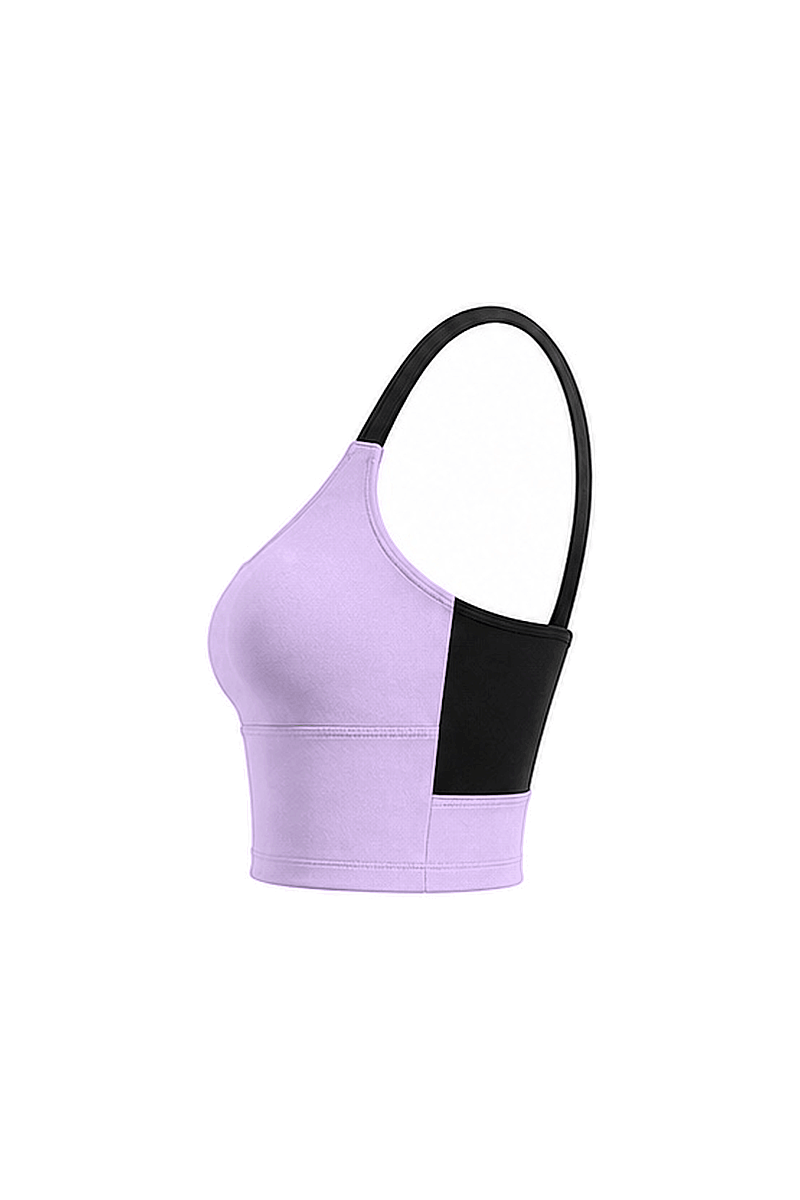 NAYLA - SCOOP NECK COLORBLOCK SPORTS BRA - 25