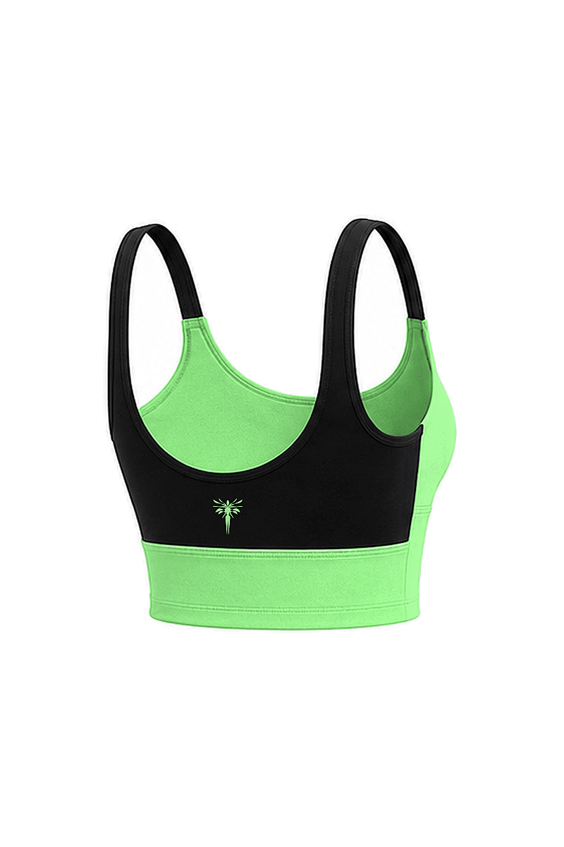 NAYLA - SCOOP NECK COLORBLOCK SPORTS BRA - 6
