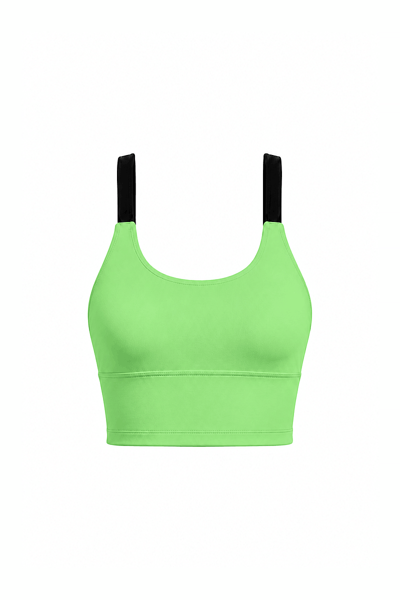 NAYLA - SCOOP NECK COLORBLOCK SPORTS BRA - 3