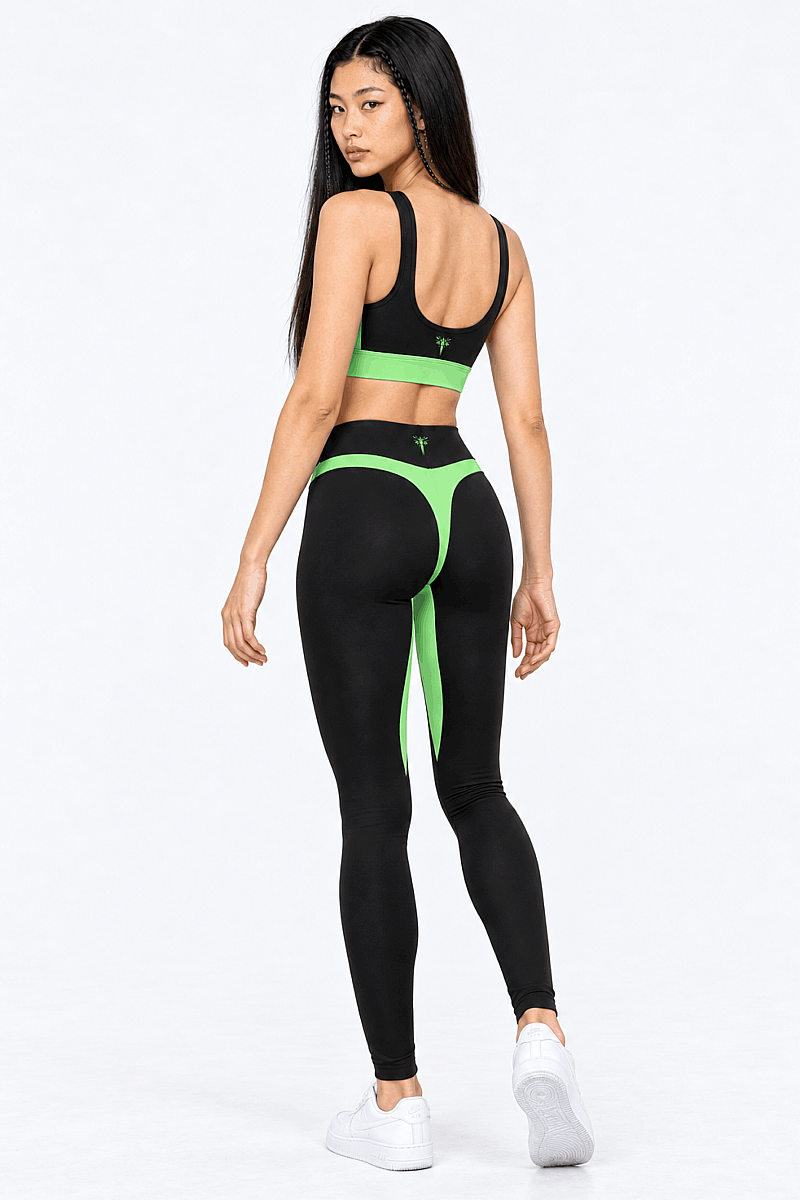 NAYLA - SCOOP NECK COLORBLOCK SPORTS BRA - (1)