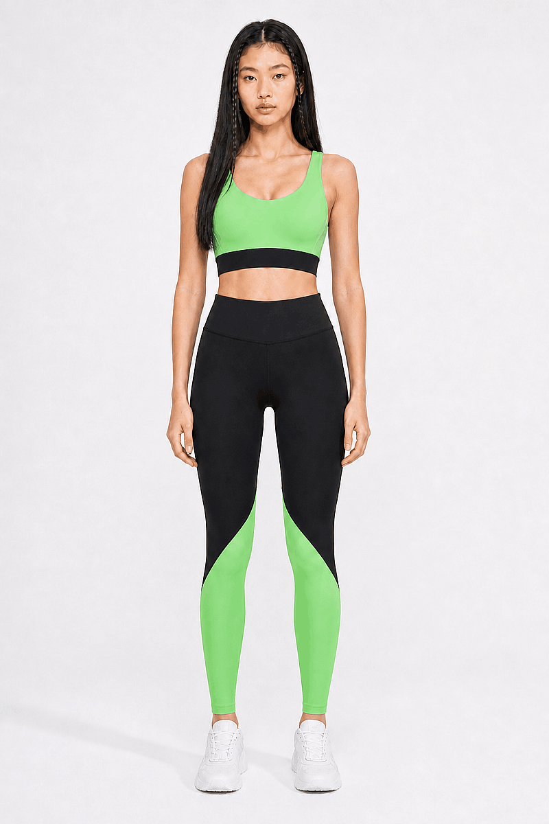 RITA - HIGH WAIST COLORBLOCK SPORTS LEGGINGS - 