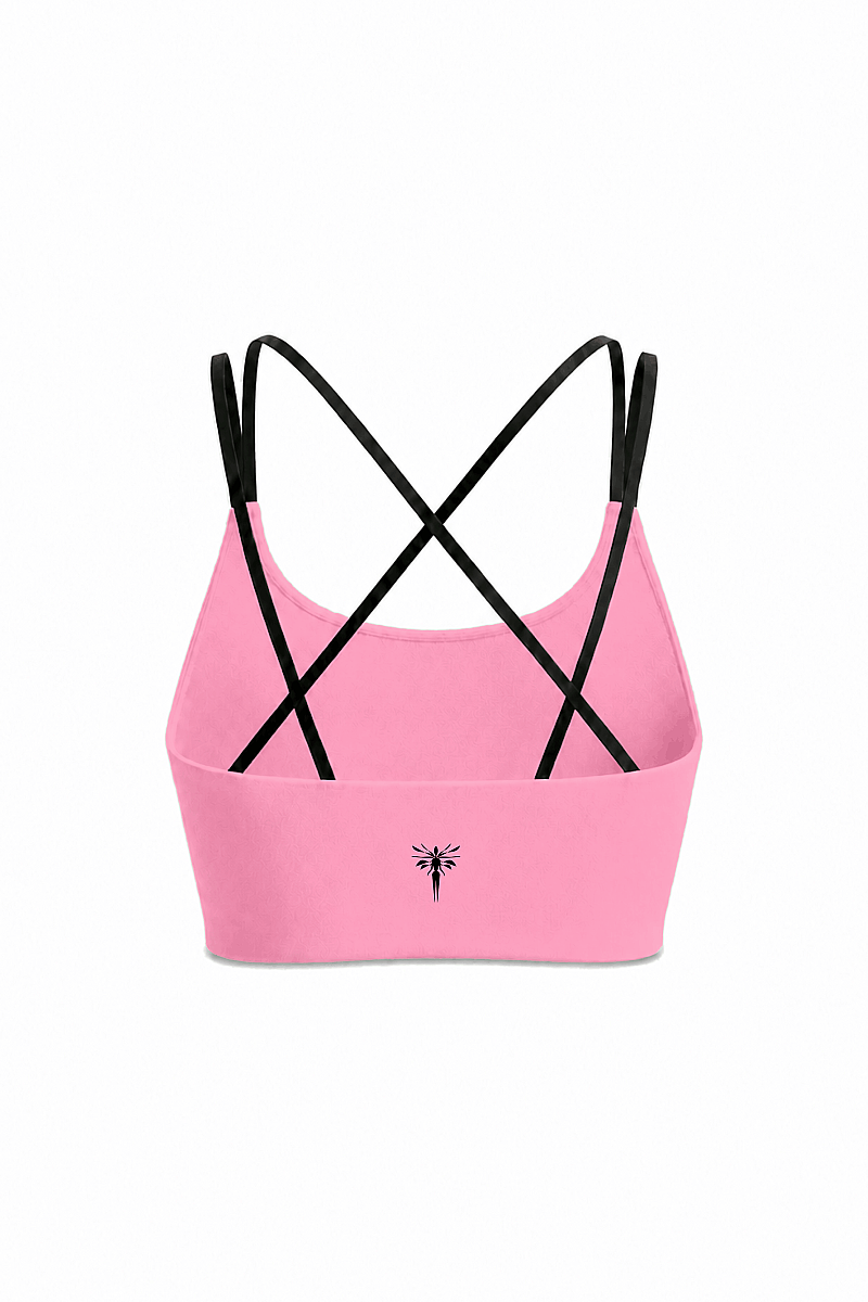 SHARON - DOUBLE CROSS STRAP BACK DETAIL SPORTS BRA - 10
