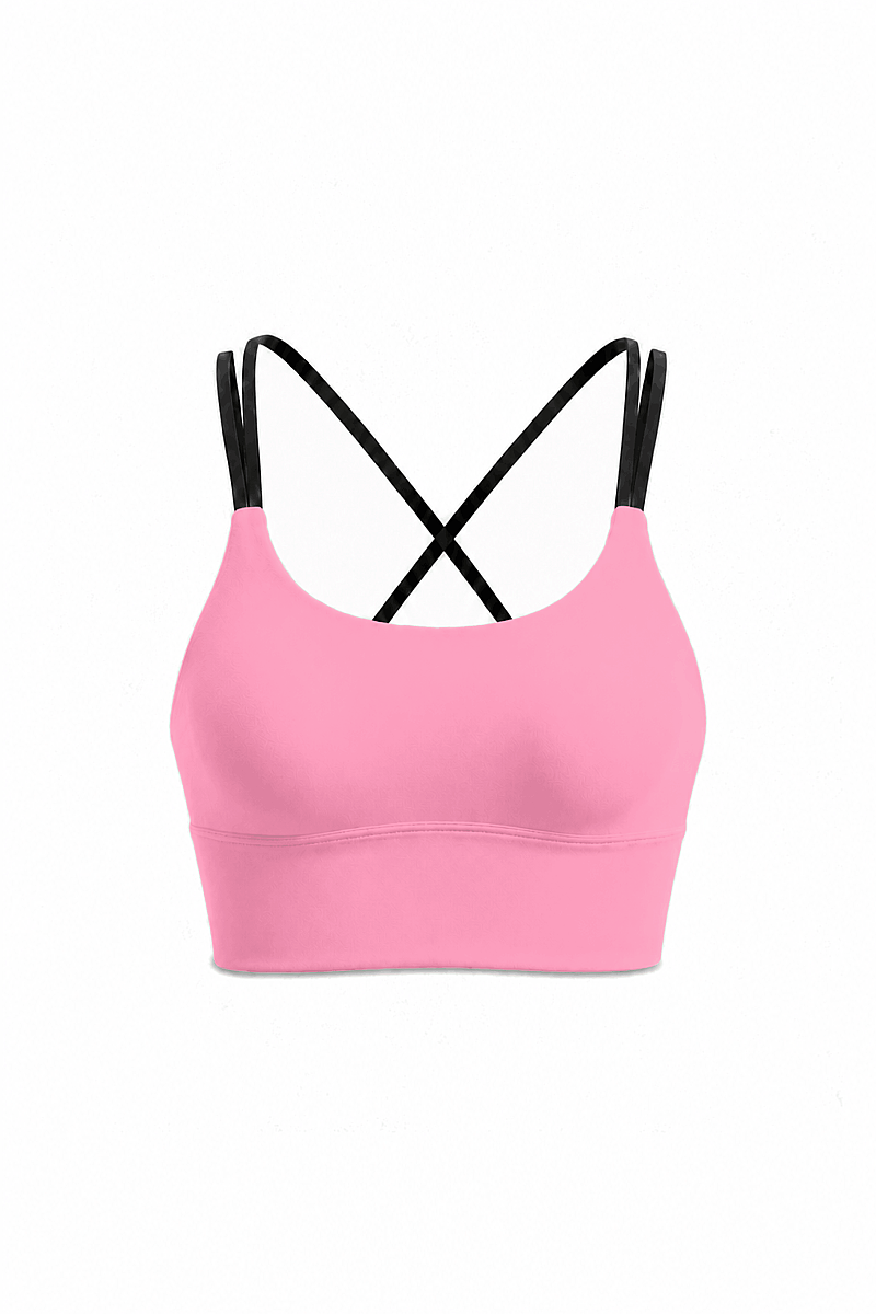 SHARON - DOUBLE CROSS STRAP BACK DETAIL SPORTS BRA - 8