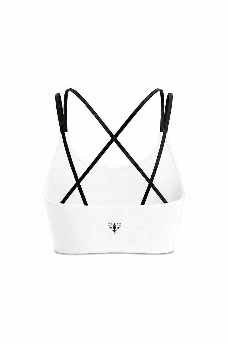 SHARON - DOUBLE CROSS STRAP BACK DETAIL SPORTS BRA - 25