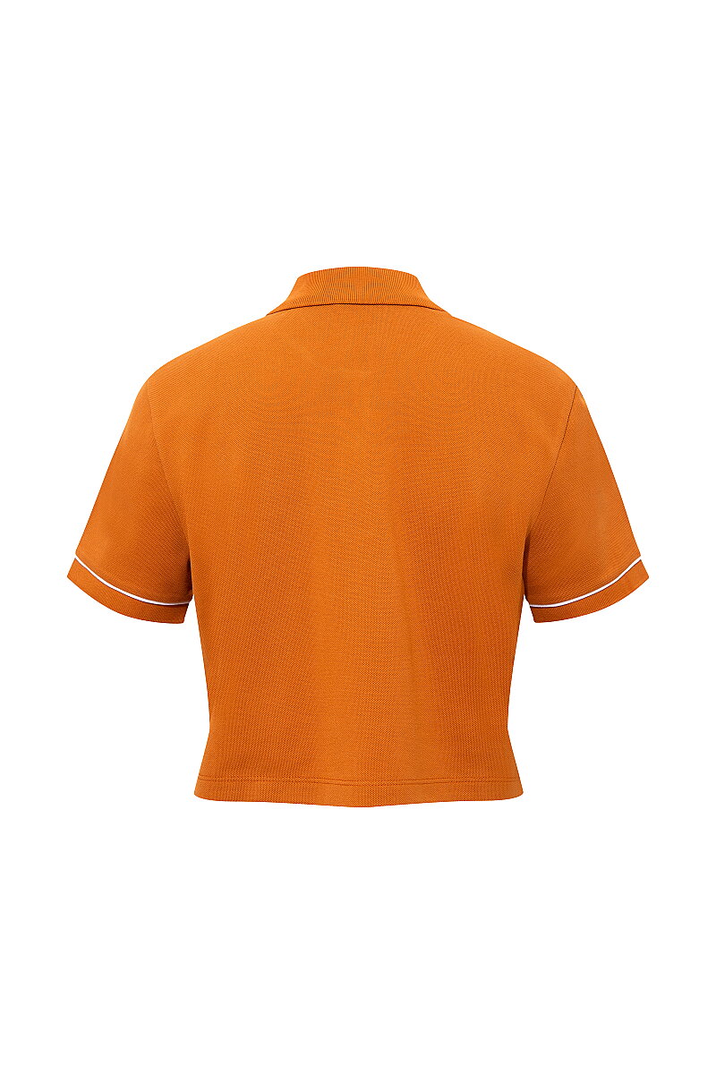 VERONICE - POLO NECK CROP T-SHIRT - 4