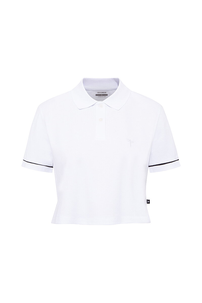 VERONICE - POLO NECK CROP T-SHIRT - 1